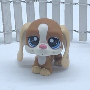 Authentic BASSET HOUND #1655 Littlest Pet Shop Hasbro Miniature Figure LPS